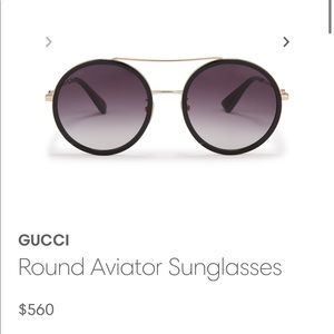 GUCCI round aviator sunglasses